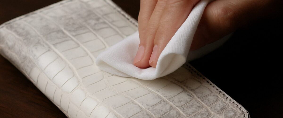 ヒマラヤクロコダイル財布の手入れ方法と長持ちのコツ｜白革を美しく保つために